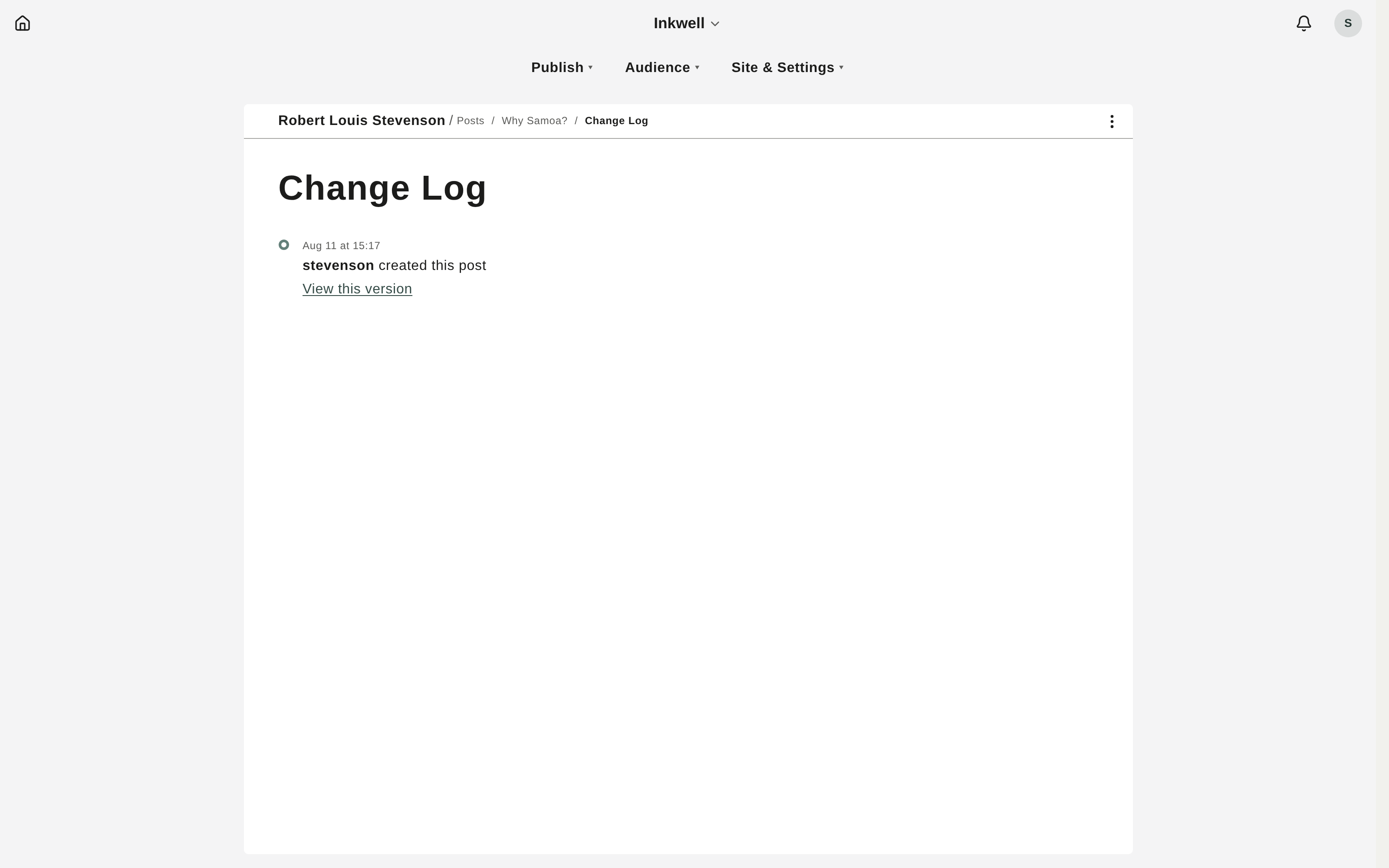 The change log: every edit is a version you can diff or read in full.