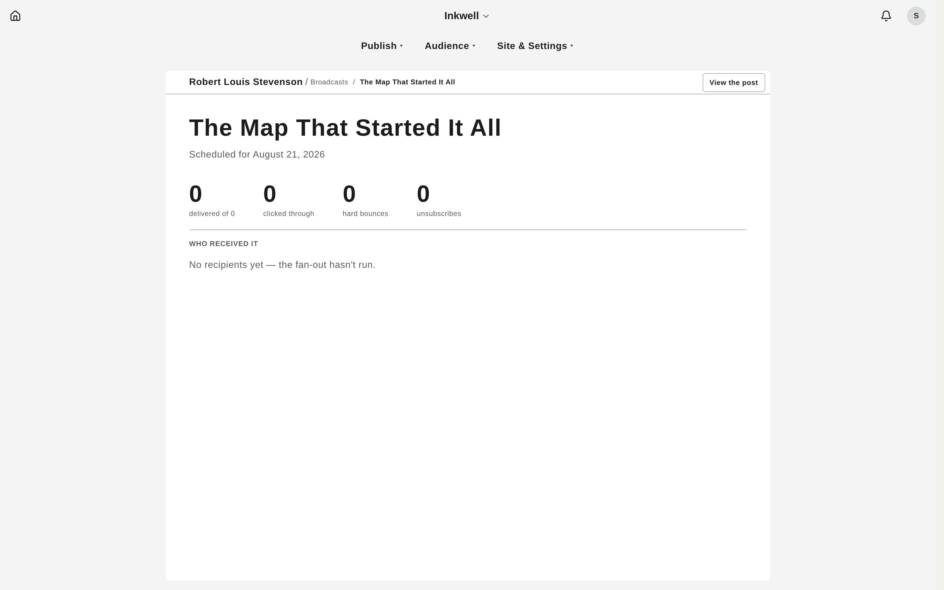 A single broadcast: engagement tiles, top links clicked, and per-recipient detail.